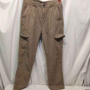 Scotch & Soda Women's Tan Straight Leg Cotton Cargo Pants. Size XS.